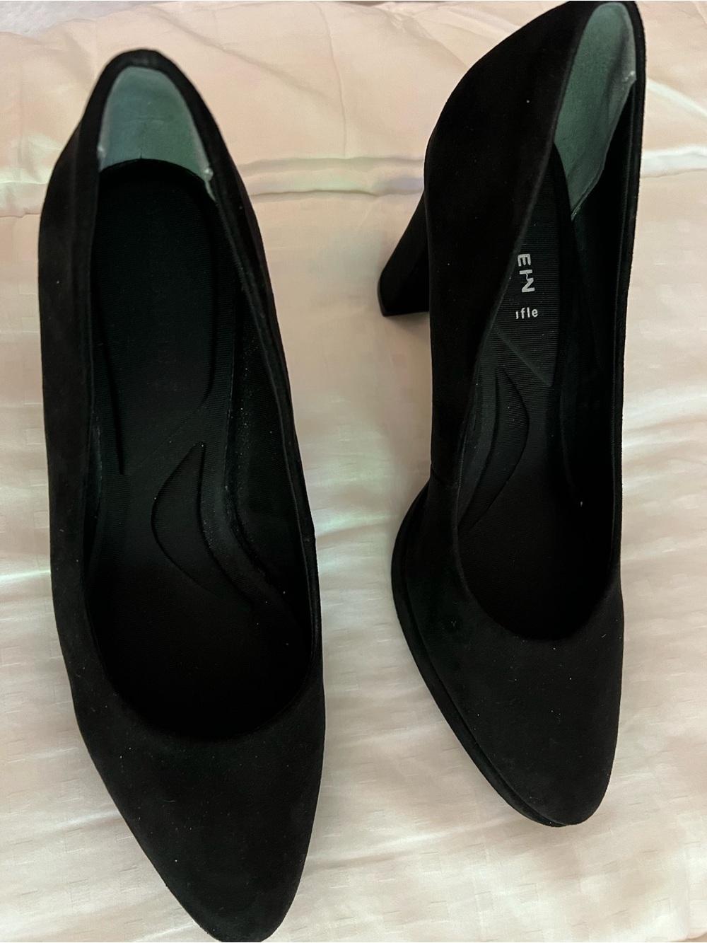 Anne Klein Black Suede Pumps